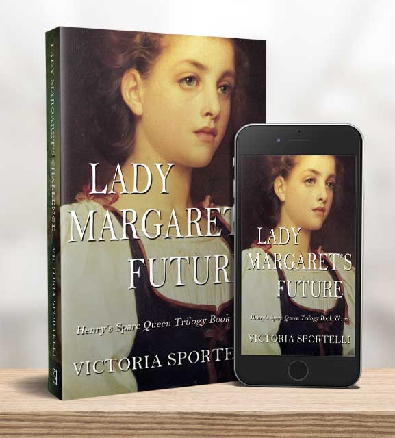 Lady Margaret's Future, book cover and ebook.